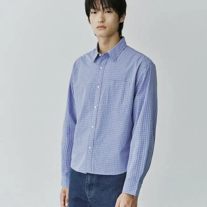 [BUNJANG] Stalkerz X Branded Check Crop Shirt / 브랜디드 크롭셔츠 M