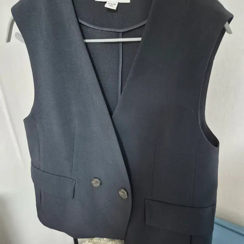 [BUNJANG] Morgan Women's Suit Vest Navy / 모르간 여성 정장 조끼 진 네이비