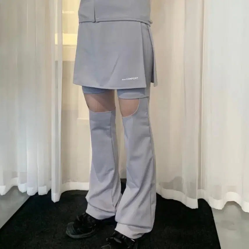 [BUNJANG] Jichoi Comfort 23-006 Slim Skirt Pants Light Gray / 지초이 컴포트 23-006 SLIM SKIRT PANTS jichoi