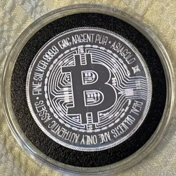 [BUNJANG] Bitcoin Silver Coin 50g / 비트코인 실버 코인 999.9% 50g