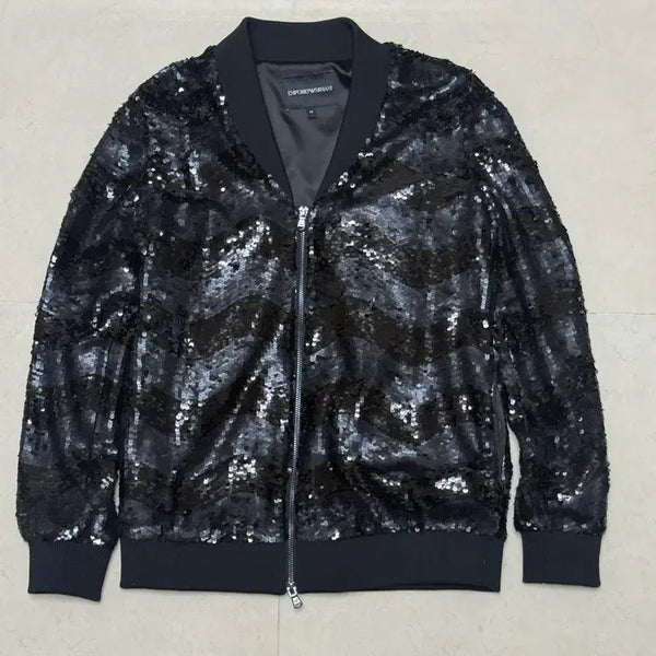 [BUNJANG] Emporio Armani Sequin Bomber Jacket / 엠포리오 아르마니(Emporio Armani) 시퀸 봄버 자켓
