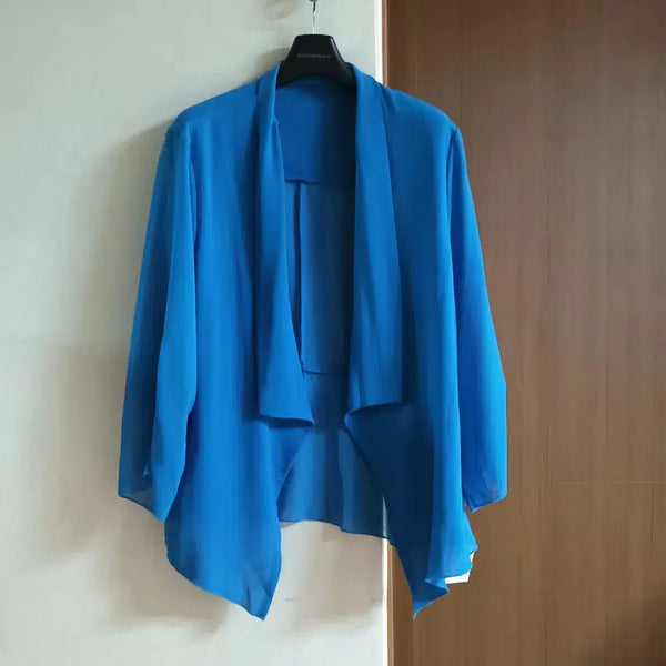 [BUNJANG] Blue Chiffon Cardigan / 새옷) 블루 쉬폰 가디건 66