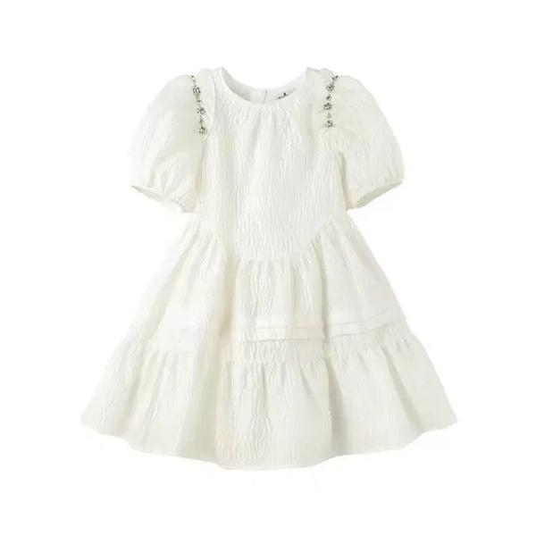 [BUNJANG] Mookmerkin Cream Ivory Jacquard Babydoll Dress / [새상품] 무크머킨 크림 아이보리 자카드 드레스 베이비돌 원피스