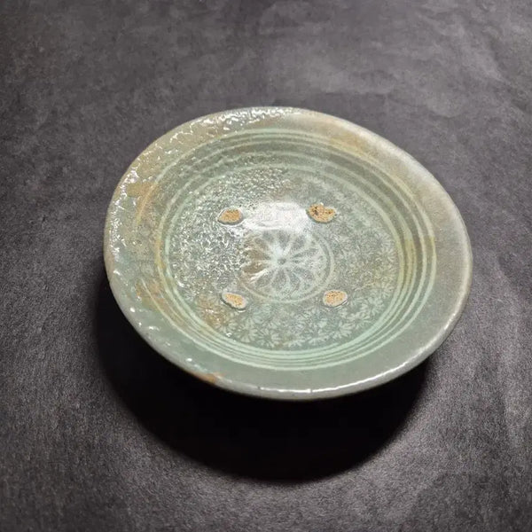 [BUNJANG] Rare Goryeo Celadon Inhwamun Plate - Tea Ceremony Set / 희소성 높은 고려청자 인화문 완 차도구 다도구