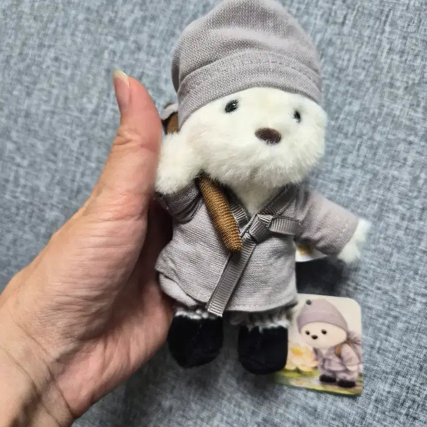 [BUNJANG] Dongjaseung Rui Bear 12cm Doll Keychain / 동자승 루이베어 12cm 인형키링
