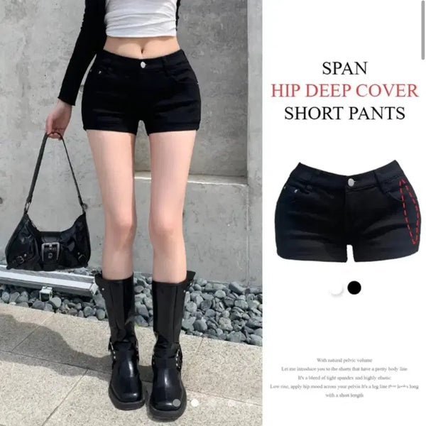 [BUNJANG] Jasmine Bell Low-Rise Short Pants / 에이블리 자스민벨 로우라이즈 숏팬츠