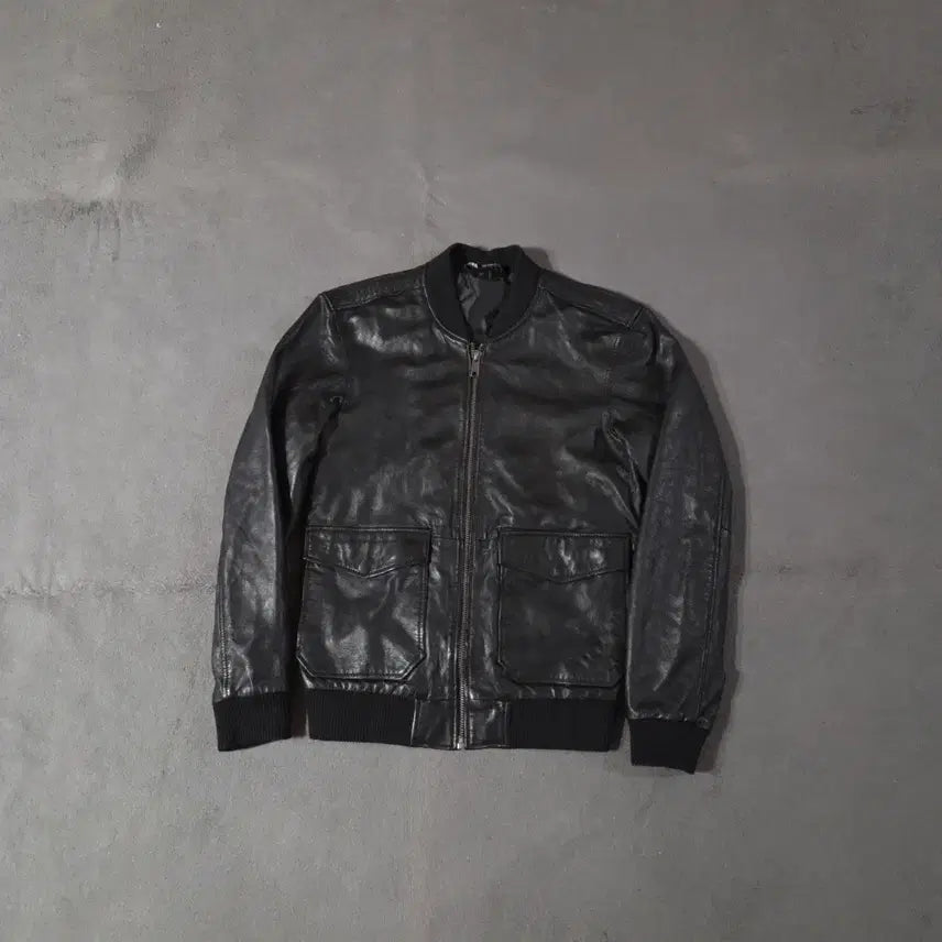 [BUNJANG] Zara Lambskin Leather Bomber Jacket S / 자라 램스킨 양가죽 레더 봄버 자켓 S