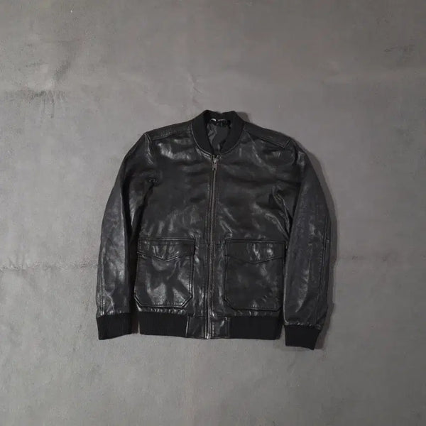 [BUNJANG] Zara Lambskin Leather Bomber Jacket S / 자라 램스킨 양가죽 레더 봄버 자켓 S