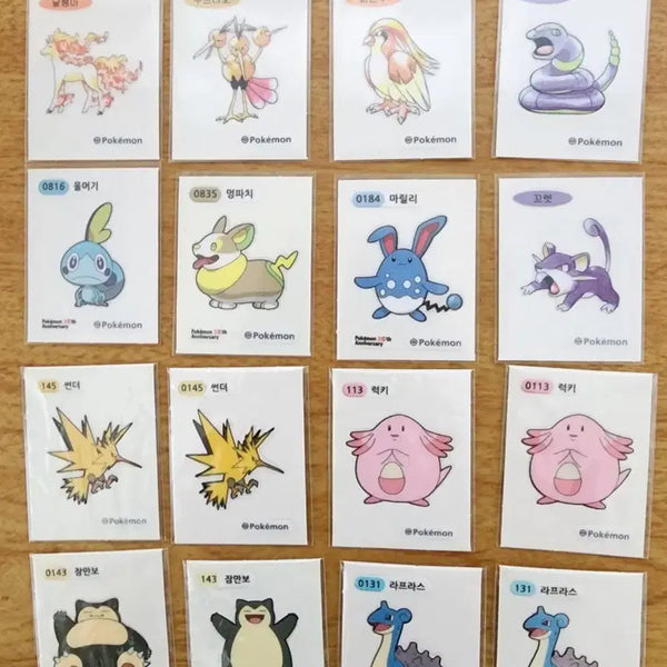 [BUNJANG] Pokemon Stickers Bundle Set (16 pieces) / 포켓몬띠부씰 16장 일괄판매