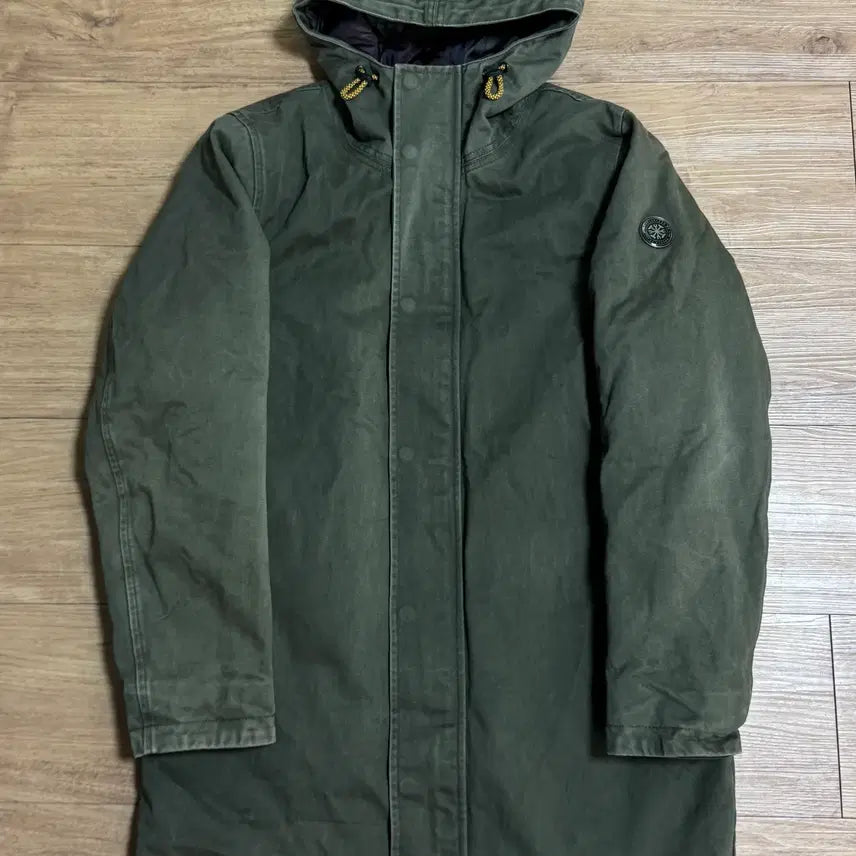 [BUNJANG] DSTREZZED Series X Garment Dyed Hooded Padded Coat / 시리즈 X DSTREZZED 가먼트 다잉 후드 패딩 코트