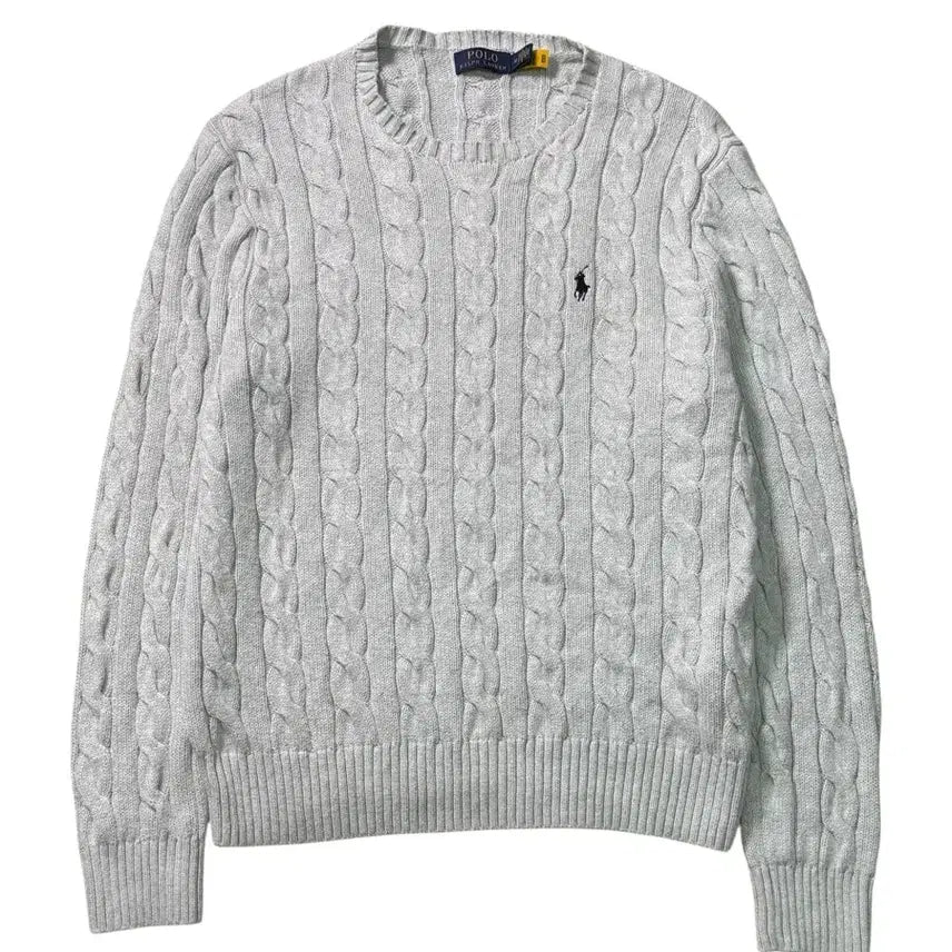 [BUNJANG] Polo Ralph Lauren New QR Certified Authentic Cable Knit Sweater / 폴로 신형 큐알 정품 케이블 니트