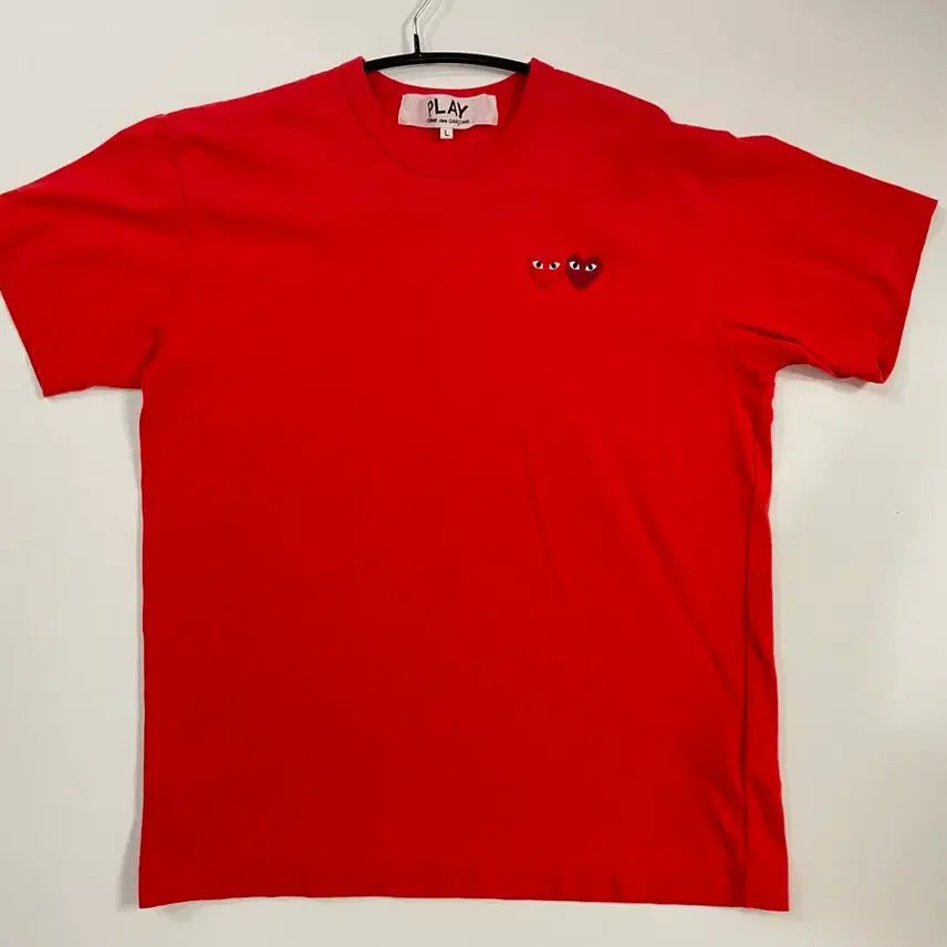 [BUNJANG] Comme des Garçons PLAY Double Heart Logo T-shirt L / 꼼데가르송플레이 더블하트 로고 티셔츠 L 판매