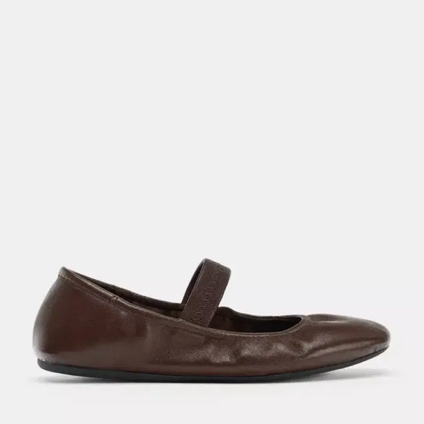 [BUNJANG] Zara Elastic Strap Leather Ballerina Shoes / 자라 엘라스틱 스트랩 레더 발레리나 슈즈(36)