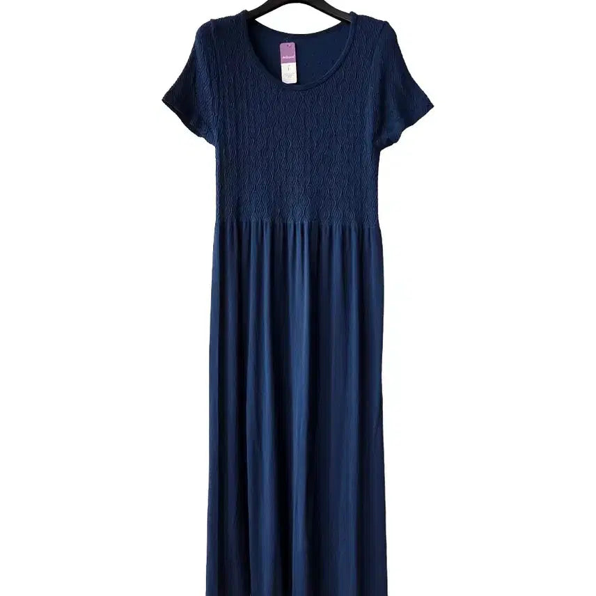[BUNJANG] Navy Slim Long Dress / S/네이비 슬림 롱원피스/새제품