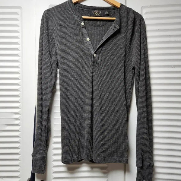 [BUNJANG] RRL Waffle Knit Henley S / RRL 더블알엘 와플 니트 헨리넥 S 판매합니다.