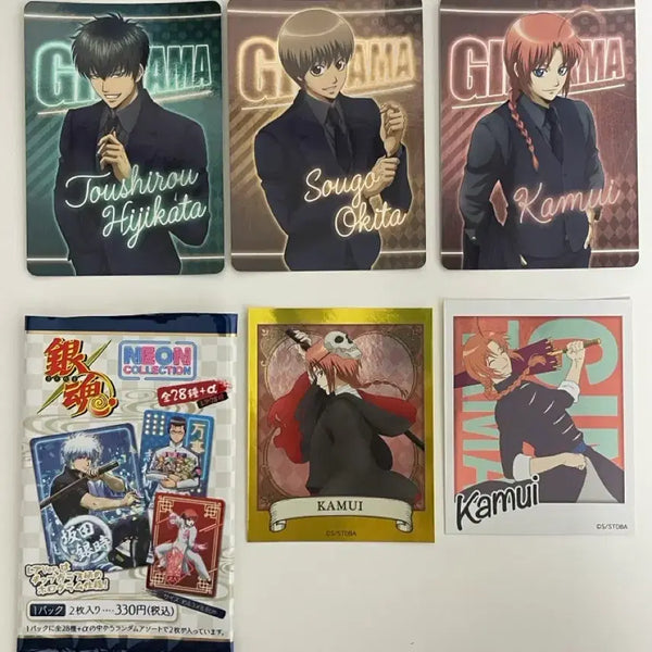[BUNJANG] Gintama Neon Card Pascha Sticker Bundle Set / (일괄) 은혼 네온카드 파샤 스티커 히지카타 소고 카무이