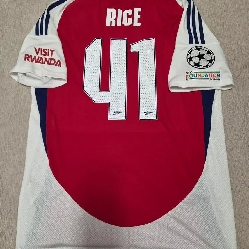 [BUNJANG] Arsenal 24/25 Authentic Home Jersey Rice Custom Name & Number / 24-25 아스날 정품 홈 유니폼 라이스 자컷 마킹
