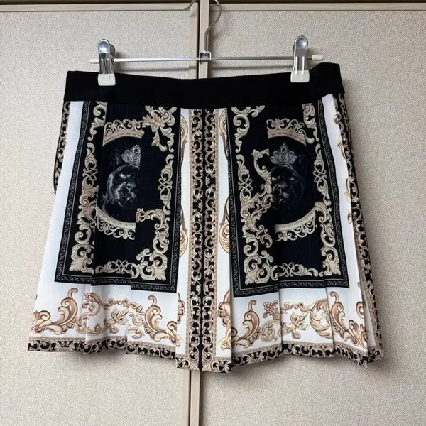 [BUNJANG] YUTA GOLF Baroque Pattern Skirt / 유타 골프 바로크 스커트