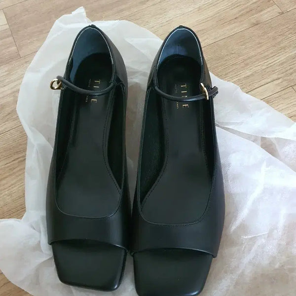 [BUNJANG] Time Leather Ankle Strap Shoes / 타임 신발