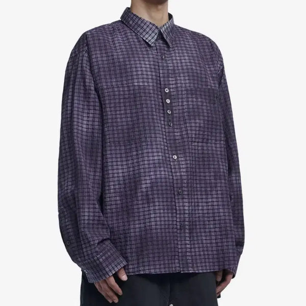 [BUNJANG] No Manual Overdye Check Shirt / 노매뉴얼 오버다이드 체크 셔츠