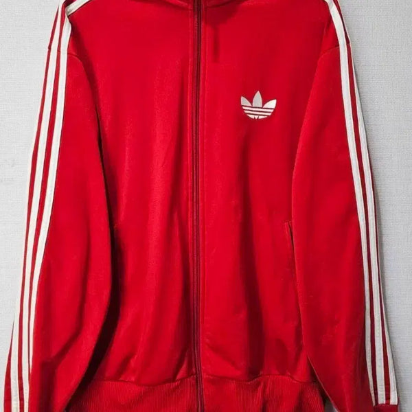 [BUNJANG] Adidas Red Firebird Track Top Jersey Zip-up XL / 아디다스 레드 파이어버드 트랙탑 져지집업 105/XL