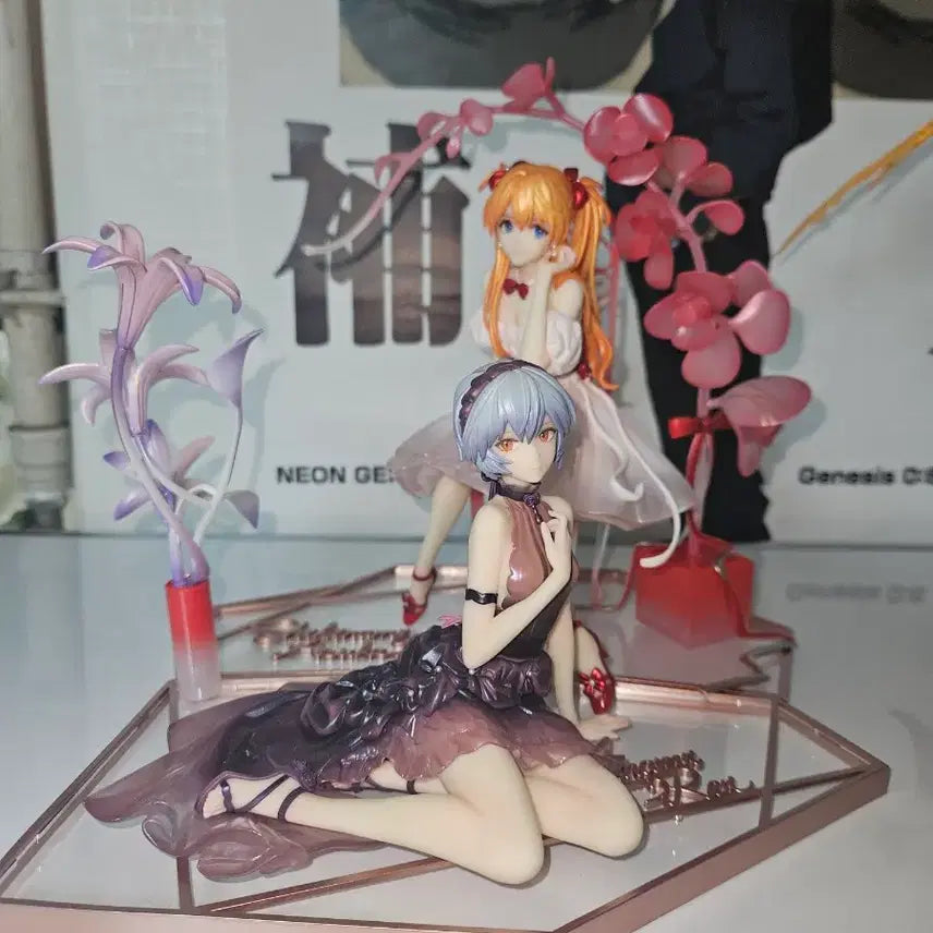 [BUNJANG] Evangelion Mythos Flower Tale Ayanaami Rei & Shikinami Asuka Langely 1/7 Scale Figure / (급전 할인)에반게리온  꽃의 말 미토스 피규어 아야나미 레이, 아스카
