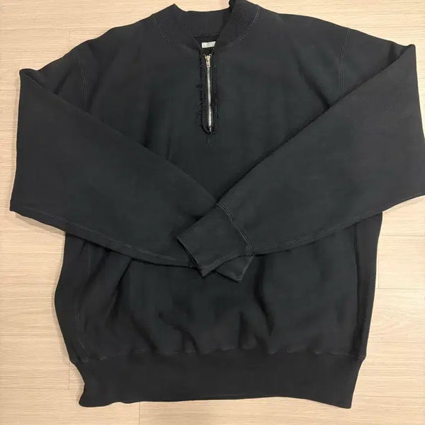 [BUNJANG] apres's Vintage Half Zip Lip Sweatshirt Black / (5) 26ss 아프레쎄 빈티지 하프 집업 립 스웻 블랙