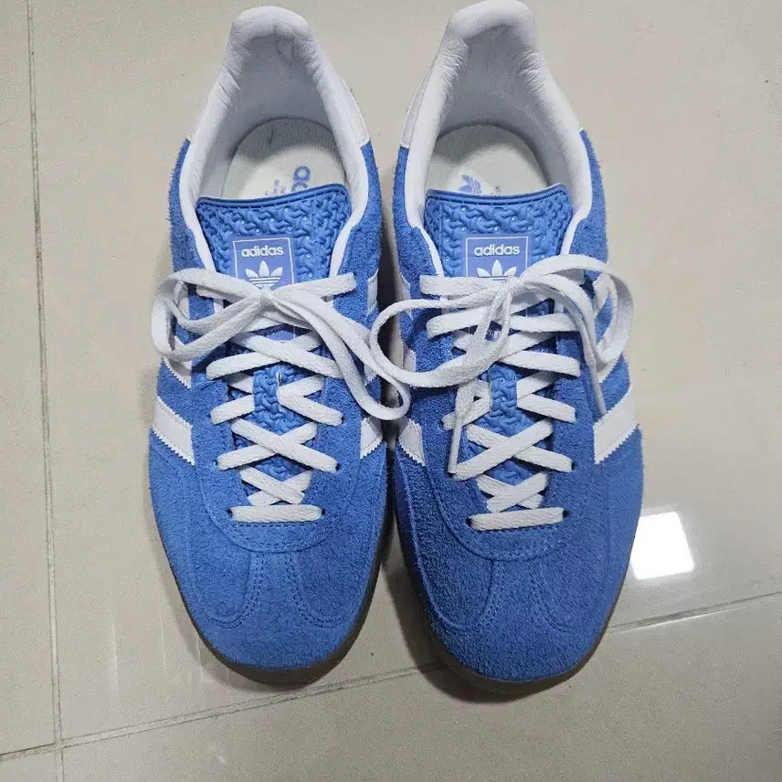 [BUNJANG] Adidas Gazelle Indoor Blue Size 250 / (1회 착용)아디다스 가젤 인도어 블루  250사이즈 팝니다.