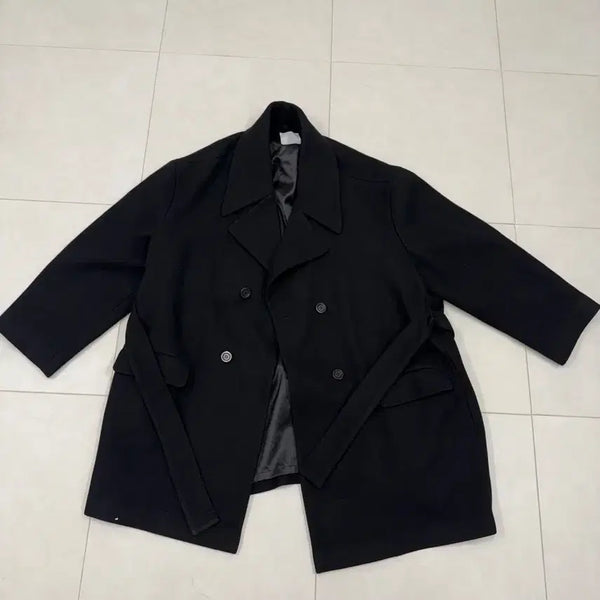 [BUNJANG] Healush Double Button Coat (Bae Jeong-nam) / 힐러쉬 healush 코트 coat 배정남