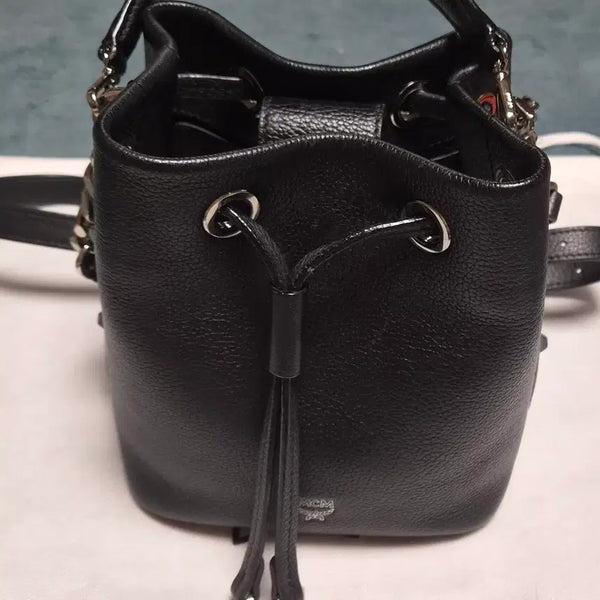[BUNJANG] MCM Leather Mini Drawstring Bag / mcm핸드백