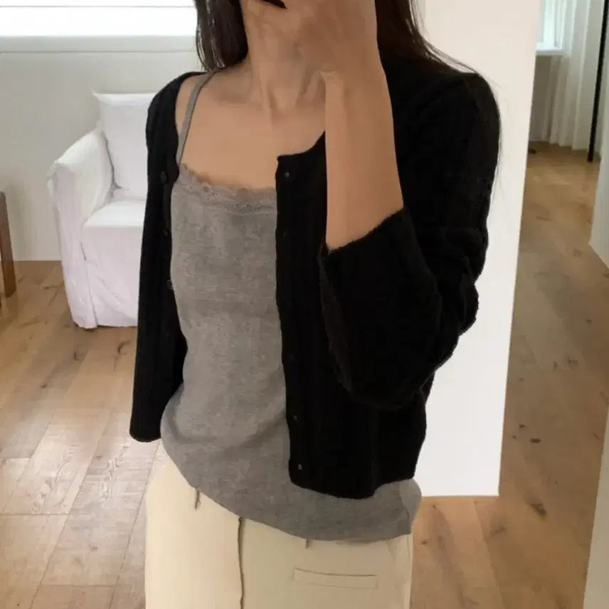 [BUNJANG] Jinsim Lace Cami Top / jinsim 진심 레이스 나시  타낫 리본빛