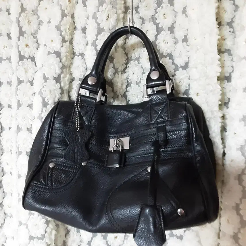 [BUNJANG] Autobahn Black Leather Tote Bag / 아우토반 검정색 가죽 토트백