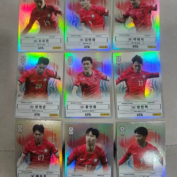 [BUNJANG] Panini 2026 K League National Team KFA 9-Card Set / 2026 파니니 K리그 국가대표 KFA 9종 세트