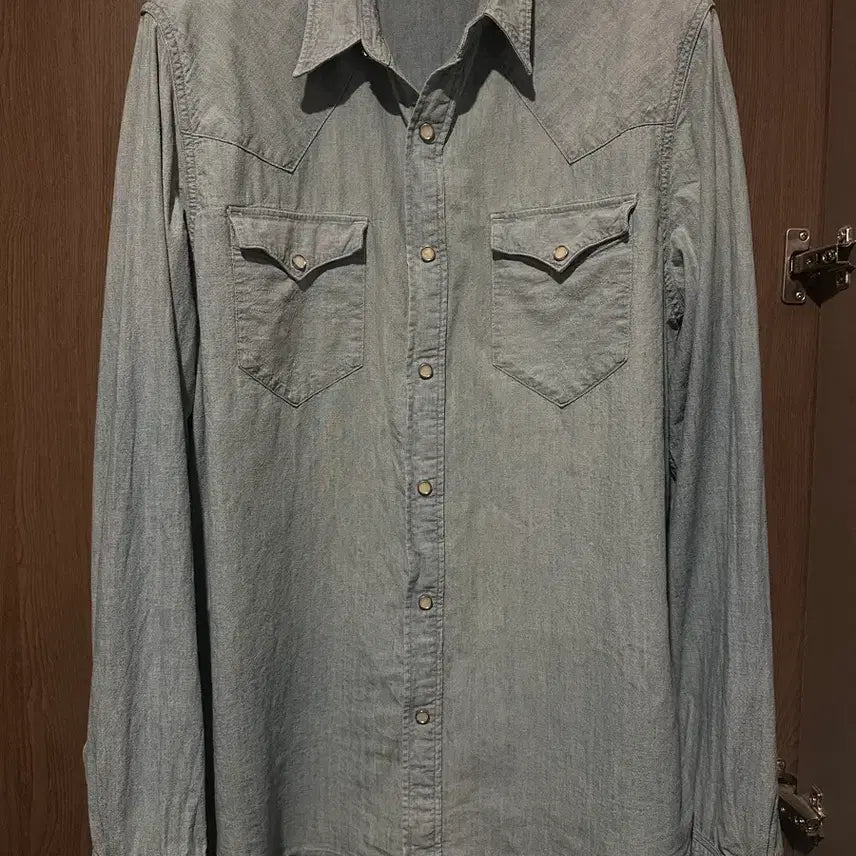 [BUNJANG] RRL Slim Chambray Western Shirt XL / RRL 슬림샴브레이 웨스턴 XL