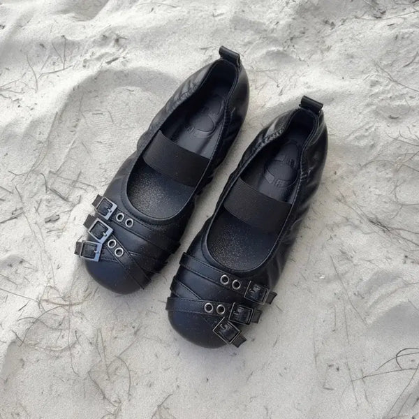 [BUNJANG] Three To Eighty Buckle Band Ballerina Flats / Three To Eighty 쓰리투에이티 버클 밴드 발레리나 플랫슈즈