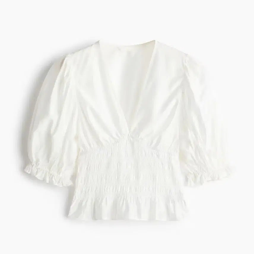 [BUNJANG] H&M Smoking Detail Blouse / 당일배송-H&M 흐앤므 스모킹디테일블라우스