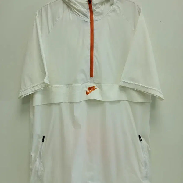 [BUNJANG] Nike Short-Sleeve Hoodie Windbreaker Ivory / 나이키 반팔 후드 바람막이  아이보리