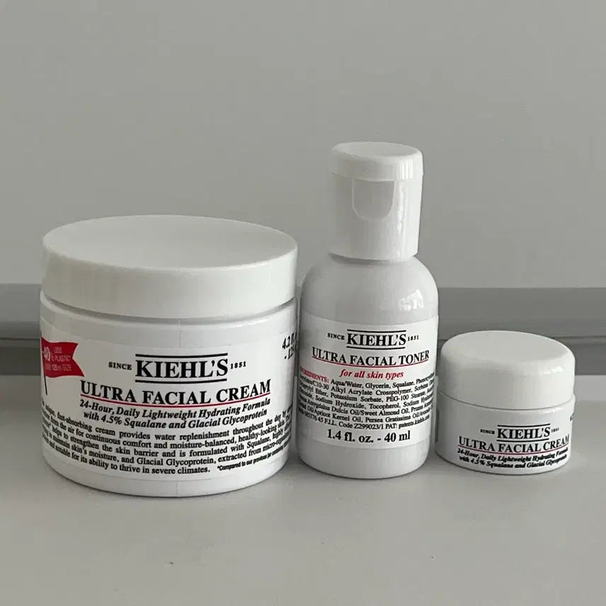 [BUNJANG] Kiehl's Ultra Facial Cream 125ml + 7ml & Ultra Facial Toner 30ml Set / 국문라벨]키엘 수분크림125+7ml+토너30ml
