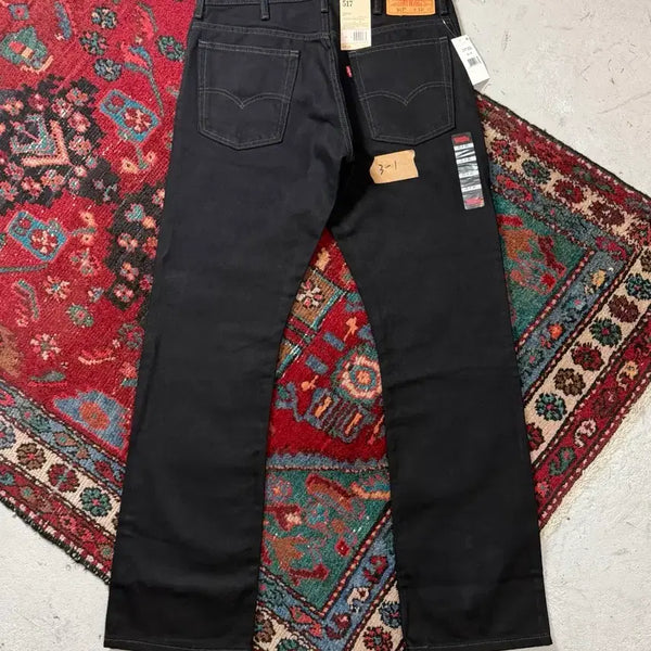 [BUNJANG] Levi's 517 Black Bootcut Jeans (Deadstock) / [33] *데드스탁* 00s 빈티지 리바이스 517 블랙 흑청 부츠컷