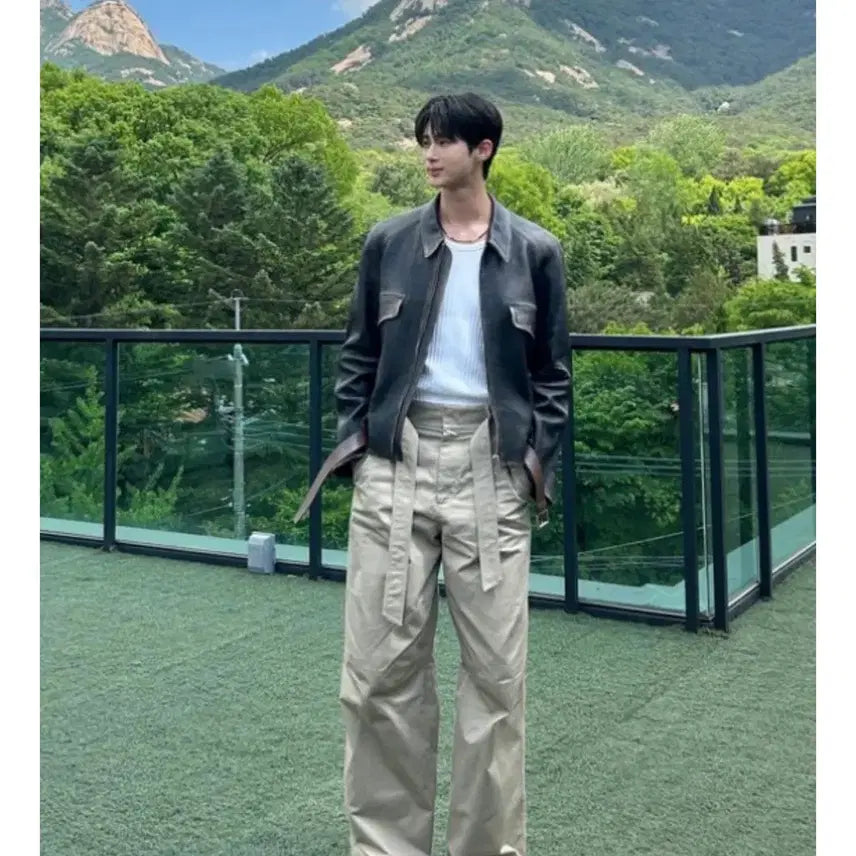 [BUNJANG] RECTO 24S/S Gray Beige Cotton Walker Pants Sepia Gray / RECTOO 렉토 24S/S 그레이지 코튼 워커팬츠 세피아그레이  S
