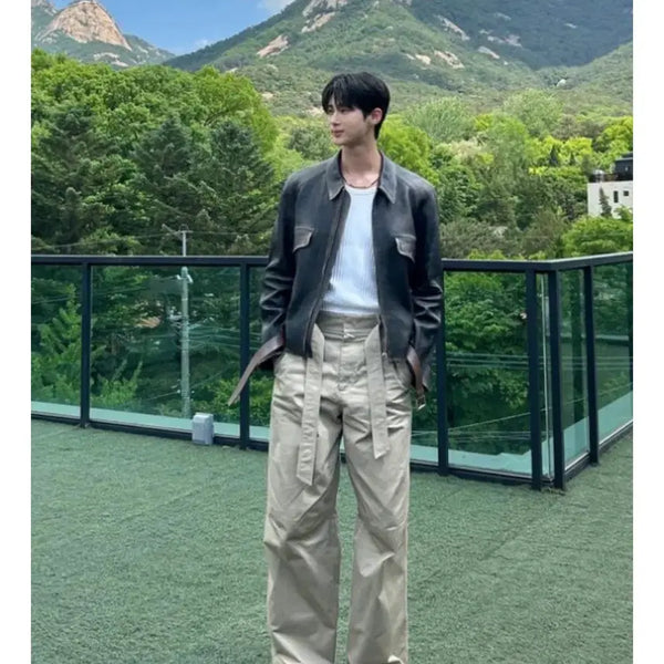 [BUNJANG] RECTO 24S/S Gray Beige Cotton Walker Pants Sepia Gray / RECTOO 렉토 24S/S 그레이지 코튼 워커팬츠 세피아그레이  S