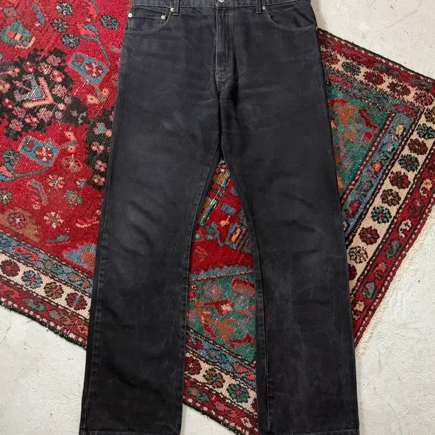 [BUNJANG] 00s Levi's 517 Black Bootcut Denim Jeans (36x34) / [36] 00's 빈티지 리바이스 517 블랙 흑청 리바이스 부츠컷
