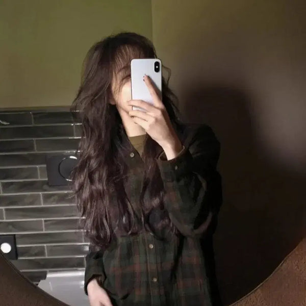 [BUNJANG] Slowand Cabin Dark Mood Checkered Shirt / [슬로우앤드]캐빈 다크무드 체크셔츠