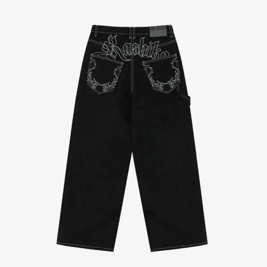 [BUNJANG] Casico Non-Fade Denim Black Pants [Size 2] / 카시코 논페이드 데님 블랙팬츠 [2]