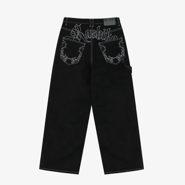 [BUNJANG] Casico Non-Fade Denim Black Pants [Size 2] / 카시코 논페이드 데님 블랙팬츠 [2]