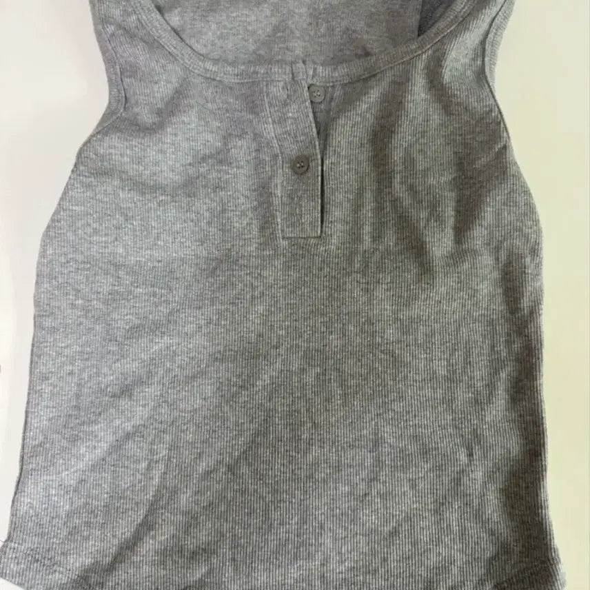 [BUNJANG] Autumn Button Ribbed Tank Top / 어텀 버튼 골지 나시 탑