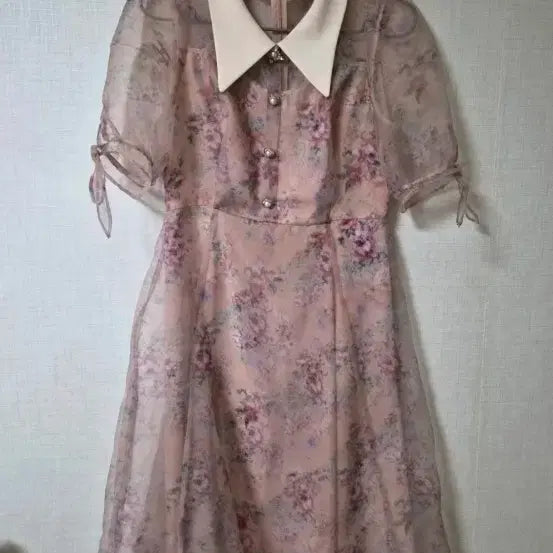 [BUNJANG] Kenneth Lady Organza Floral Dress / 케네스레이디 오간자 플로럴 원피스