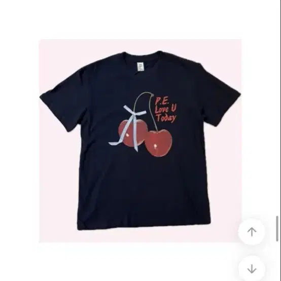 [BUNJANG] Cherry Printing Short Sleeve T-Shirt / 체리 프린팅 반팔 티셔츠