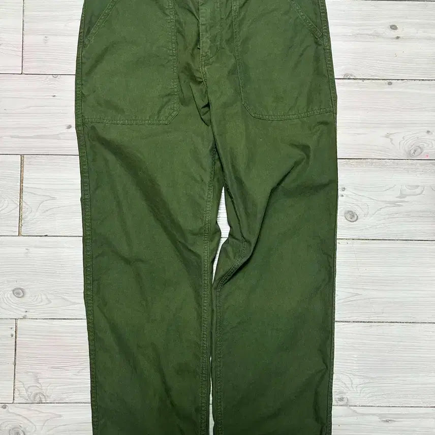 [BUNJANG] Uniqlo Fatigue Pants M Khaki / 유니클로 퍼티그 간절기 팬츠 m