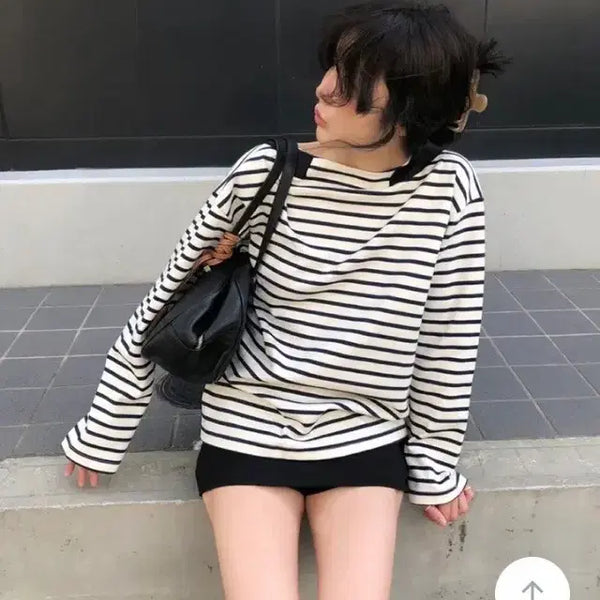 [BUNJANG] Maybe Baby Dear List Stripe T-Shirt / (새상품) 메이비베이비 디어리스트 스트라이프 티셔츠